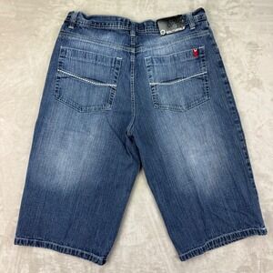 Vintage Southpole Redtab Gradiant Denim Jorts Mens 40 Baggy Long Wide Y2K Skater